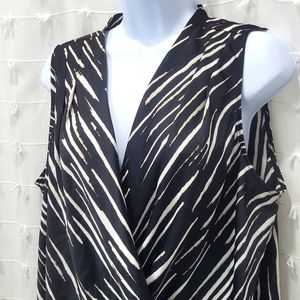 Anne Klein Animal Print Faux Wrap Tank